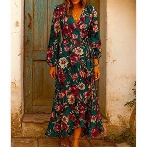 Band of The Free Floral Wrap Dress